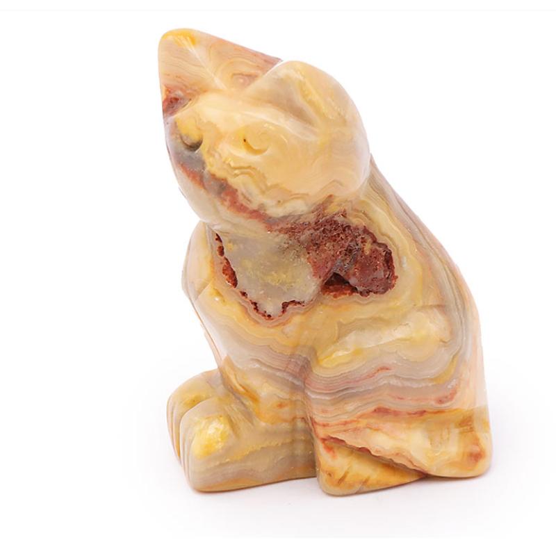 Chat agate crazy lace Mexique A 50mm - La Boite à Cailloux