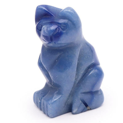 Chat aventurine bleue ou quartz bleu Brésil A 50mm