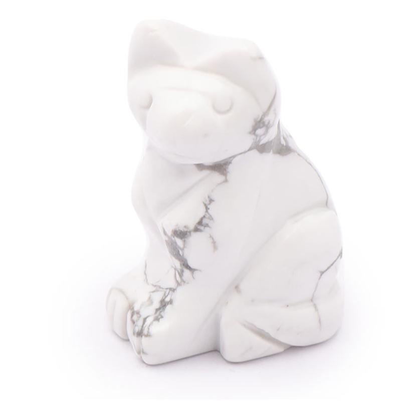 Chat howlite Zimbabwe A 50mm - La Boite à Cailloux