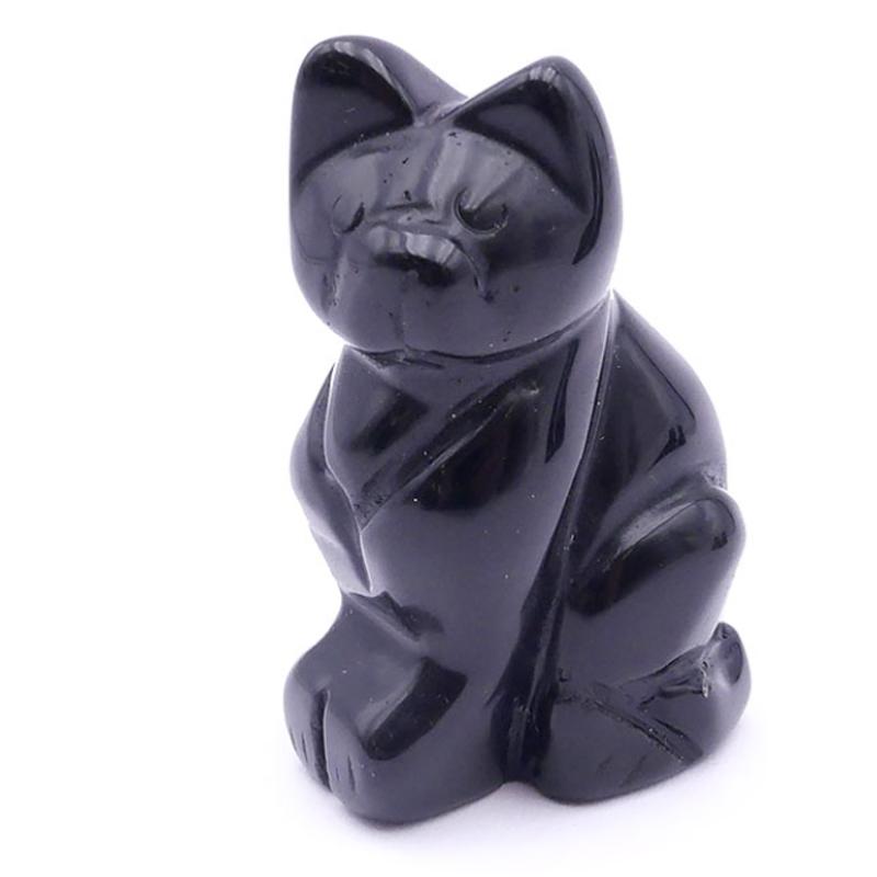 Chat obsidienne noire Mexique A 50mm - La Boite à Cailloux