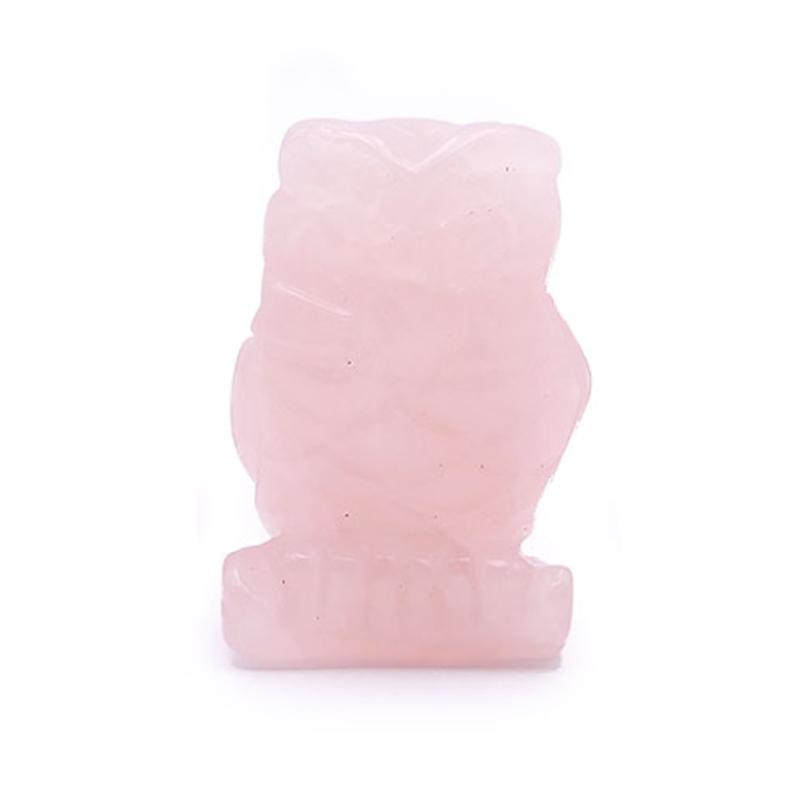 Chouette quartz rose Brésil A 50mm - La Boite à Cailloux