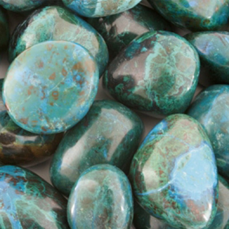 Chrysocolle Pérou A (pierre roulée) - La Boite à Cailloux
