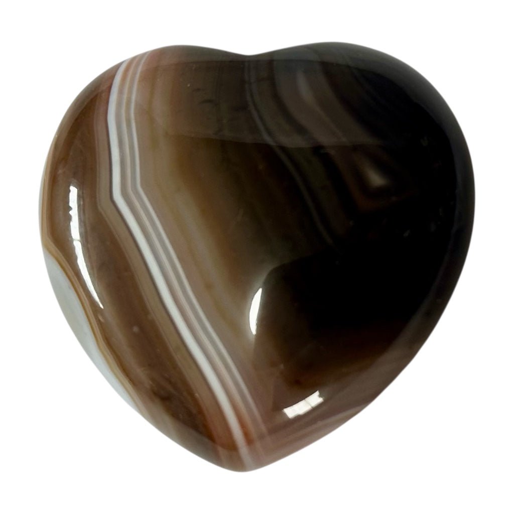 Coeur agate Botswana AA 40mm - La Boite à Cailloux