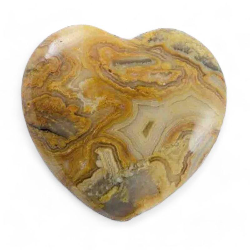 Coeur agate crazy lace Mexique A 40mm - La Boite à Cailloux