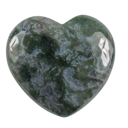 Coeur agate mousse Brésil A 15mm - La Boite à Cailloux
