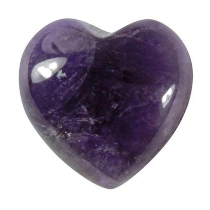 Coeur améthyste Brésil A 15mm - La Boite à Cailloux