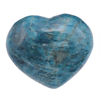 Blue apatite heart Madagascar AA 70-80mm