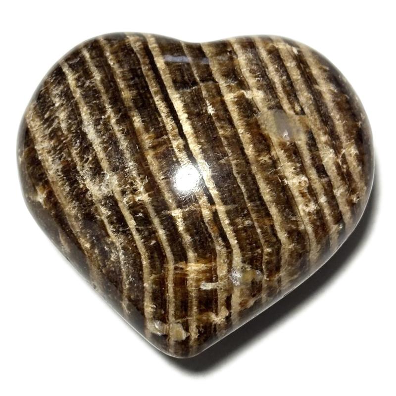 Coeur aragonite marron Pérou A - 40 - 60mm - La Boite à Cailloux