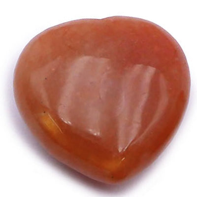 Coeur aventurine orange/rouge Brésil A 40mm