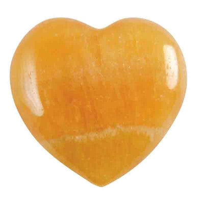 Orange Calcite Heart Mexico A 40mm