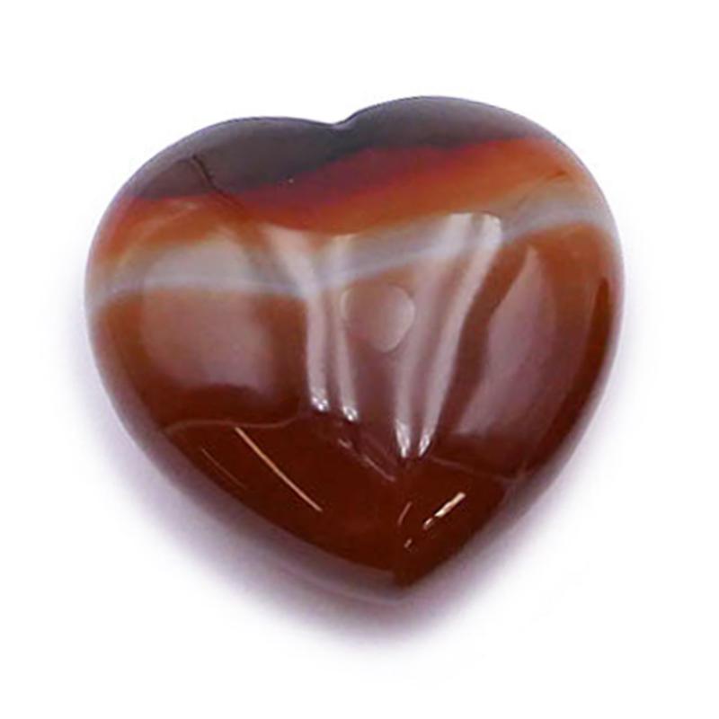 Coeur Cornaline Brésil A 40mm - La Boite à Cailloux
