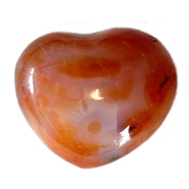 Coeur Cornaline Madagascar A - 30 - 40mm - La Boite à Cailloux