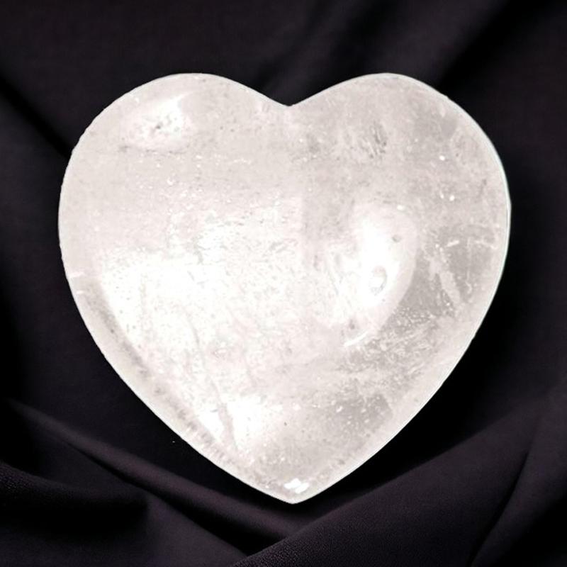 Coeur cristal de roche Brésil A 15mm - La Boite à Cailloux
