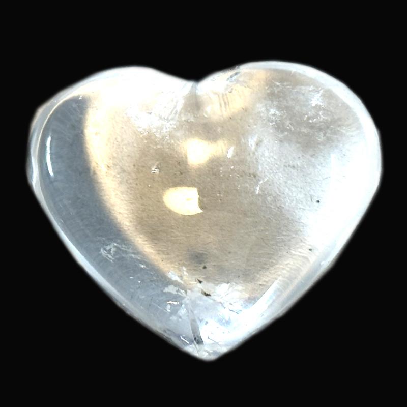 Coeur cristal de roche Brésil A 25 - 30mm - La Boite à Cailloux