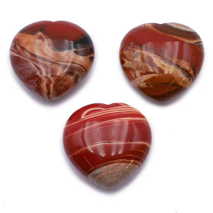 Coeur jaspe breschia Afrique du Sud A 40mm - La Boite à Cailloux