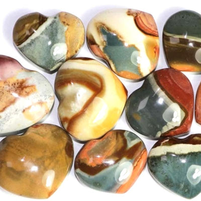 Madagascar polychrome jasper heart A 25-35mm