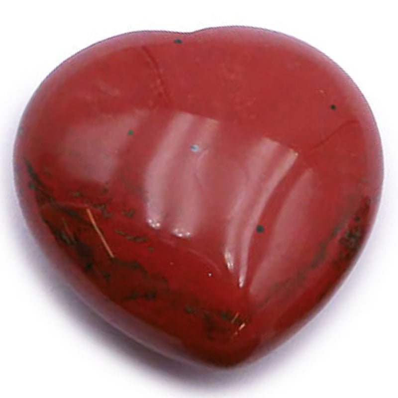 Coeur jaspe rouge Afrique du Sud A 40mm - La Boite à Cailloux