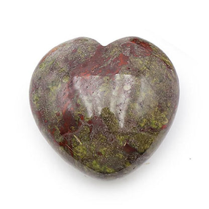 Coeur jaspe sang de dragon Afrique du Sud A 40mm - La Boite à Cailloux