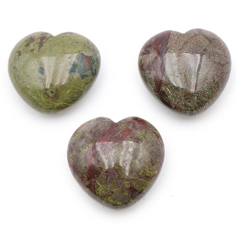 Coeur jaspe sang de dragon Afrique du Sud A 40mm - La Boite à Cailloux