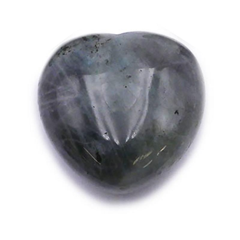 Coeur labradorite Madagascar AB 40mm - La Boite à Cailloux