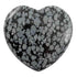 Coeur obsidienne neige Mexique A 15mm - La Boite à Cailloux