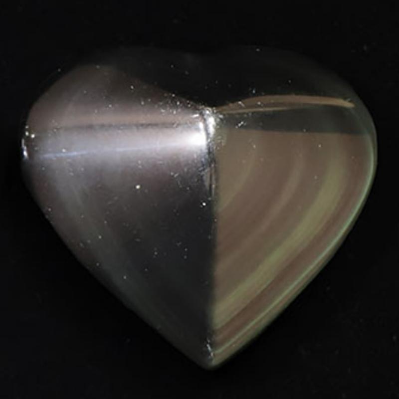 Coeur obsidienne oeil céleste Mexique AA 40 - 50mm - La Boite à Cailloux