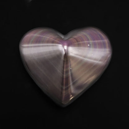 Coeur obsidienne oeil céleste Mexique AA 80 - 90mm - La Boite à Cailloux