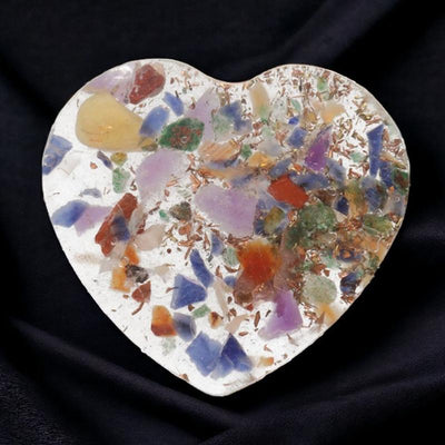 Orgonite Heart 7 chakras 30mm