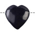 Coeur percé shungite Russie A 30mm + cordon - La Boite à Cailloux