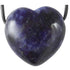 Coeur percé sodalite Brésil A 25 - 30mm+ cordon - La Boite à Cailloux