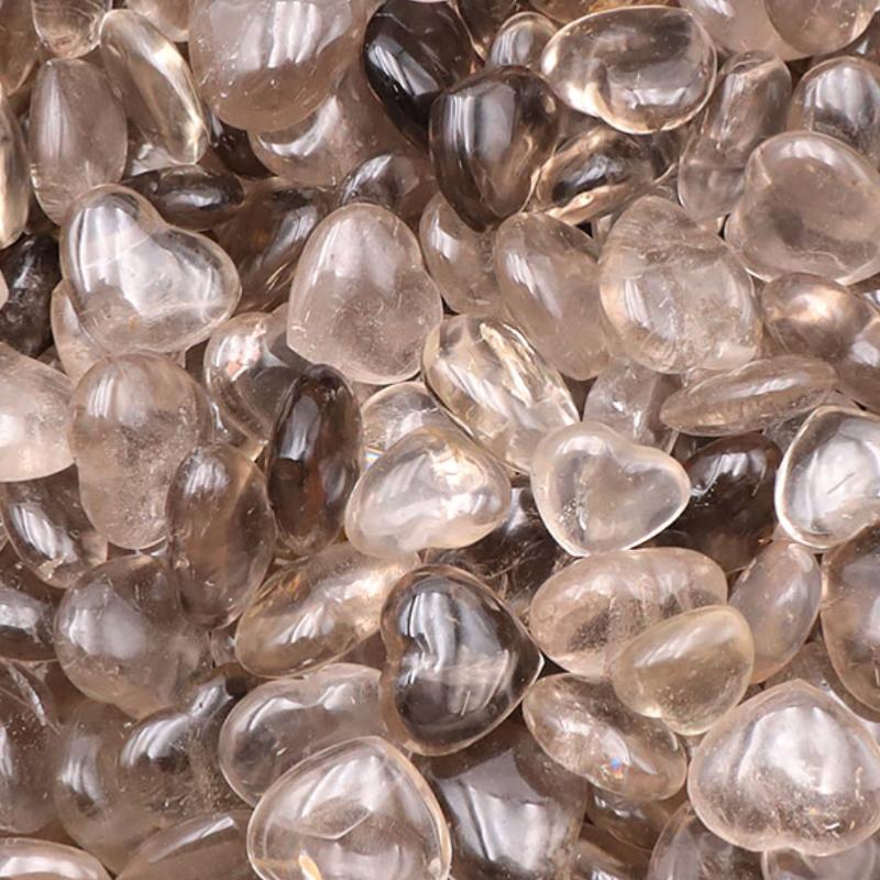 Coeur quartz fumé Etats - Unis A+ 25 - 35mm - La Boite à Cailloux