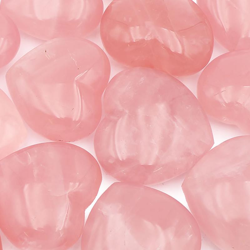 Coeur Quartz rose Brésil A 40mm - La Boite à Cailloux