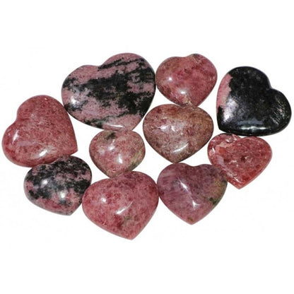Coeur rhodonite Madagascar A 50 - 60mm - La Boite à Cailloux