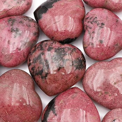 Coeur rhodonite Madagascar A+ 70 - 80mm - La Boite à Cailloux