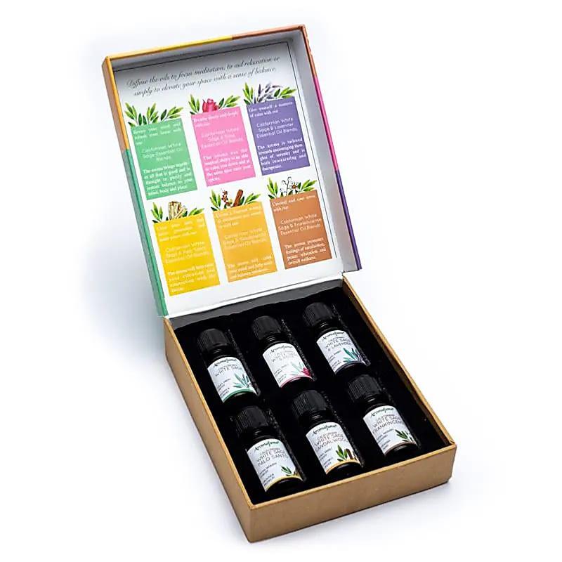 Coffret 6 Huiles essentielles Sauge blanche - La Boite à Cailloux