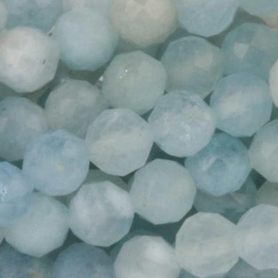 Brazil AA aquamarine necklace (3-4mm faceted beads) - 45cm