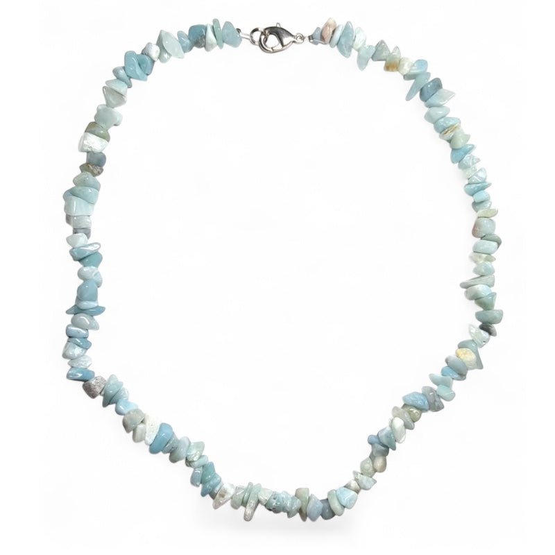 Collier amazonite Pérou A (perles baroques) - 45cm - La Boite à Cailloux