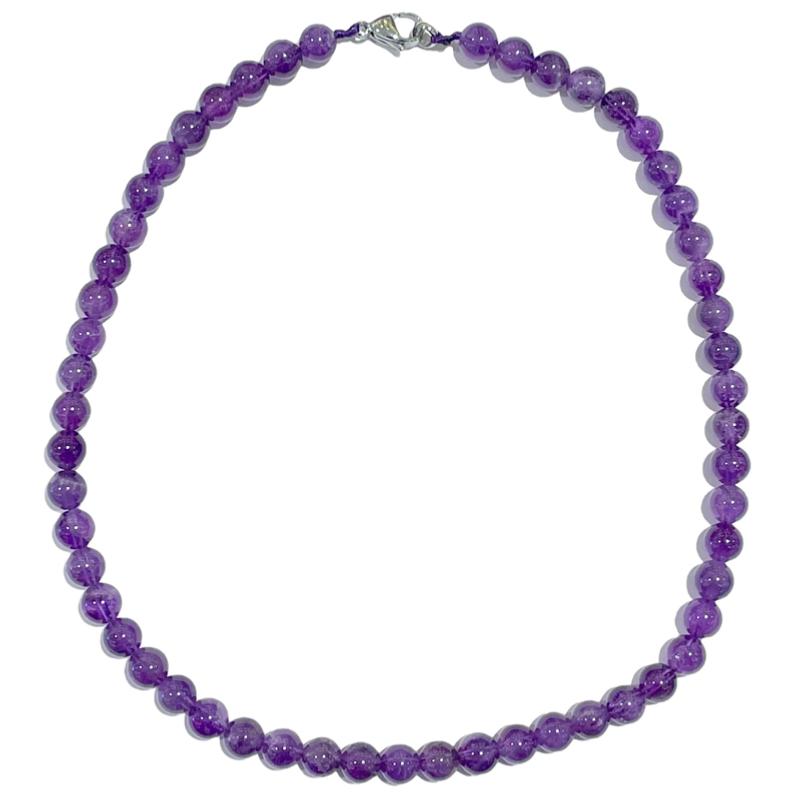 Collier améthyste Brésil A - 45cm - La Boite à Cailloux
