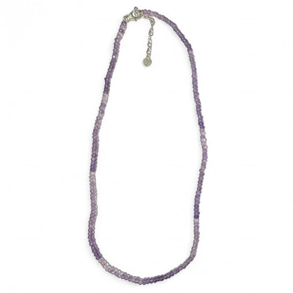 Collier améthyste Brésil AA argent 925 - 45 - 50cm - La Boite à Cailloux