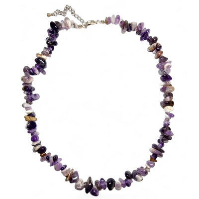 Collar de amatista Brasil A (perlas barrocas) - 45cm