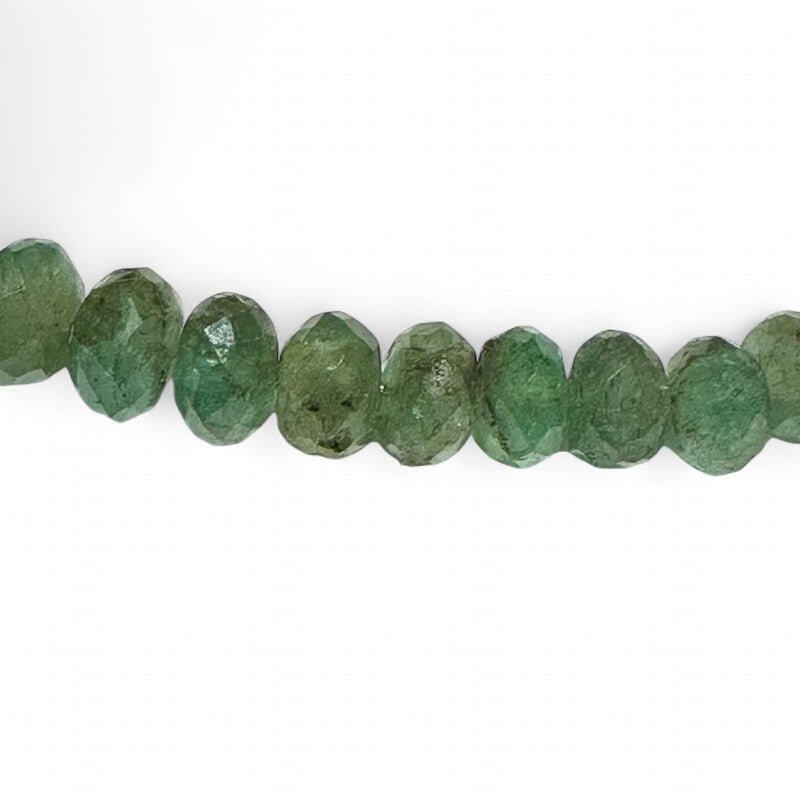Collier apatite verte Brésil AA (perles facettées) - 45cm - La Boite à Cailloux