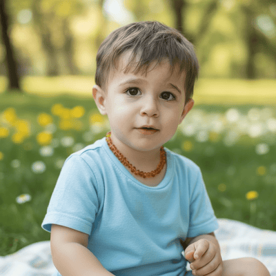 Lithuanian AA Honey Amber Baby Necklace (Baroque Beads)