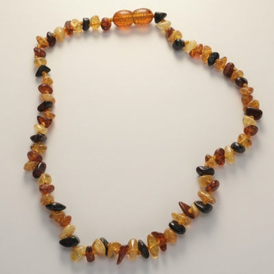 Multicoloured Baltic Amber Baby Necklace AA (Baroque beads)