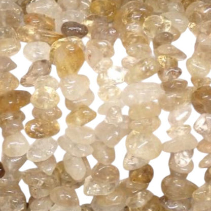 Collier citrine naturelle Madagascar AA (perles baroques) - 45cm - La Boite à Cailloux