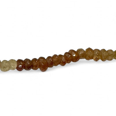 Collar de granate hesonita marrón Tanzania AA 925 Plata