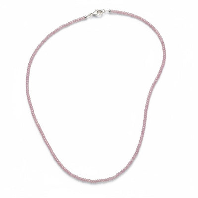Collier grenat hessonite rose Sri Lanka AAA (perles facettées)