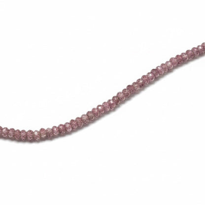Collier grenat hessonite rose Sri Lanka AAA (perles facettées) - La Boite à Cailloux