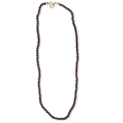 Collier grenat rouge almandin Inde A (boules 2 - 3mm) - 45cm - La Boite à Cailloux