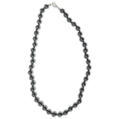 Collier Hématite Chine A (boules 7 - 8mm) - 45cm - La Boite à Cailloux