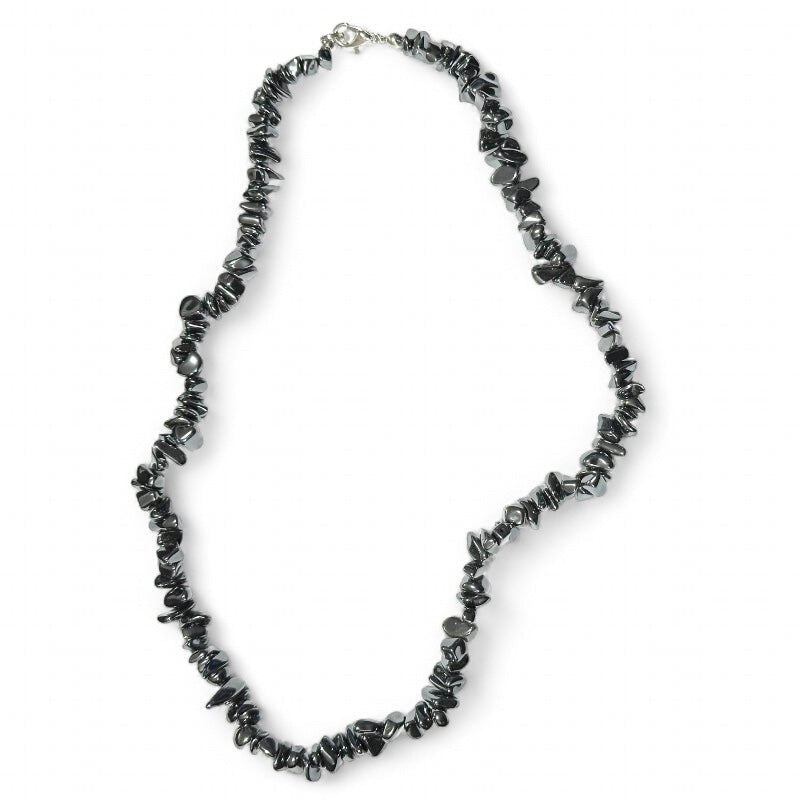 Collier Hématite Chine A (perles baroques) - 45cm - La Boite à Cailloux